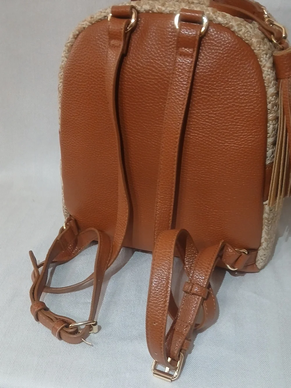 Steve Madden Woven Straw Mini Backpack NWOT